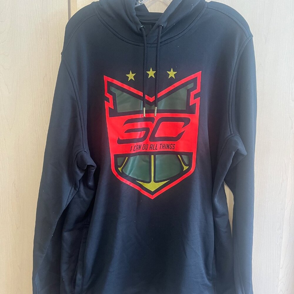 Stephen Curry Under Armour  SC30 Coat of Arms Hoodie I Can Do All Things Mens XL